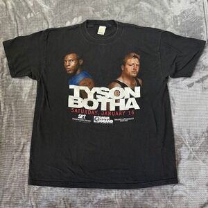Vintage Mike Tyson vs Francois Botha MGM Grand Boxing T-Shirt Black 1999 Promo